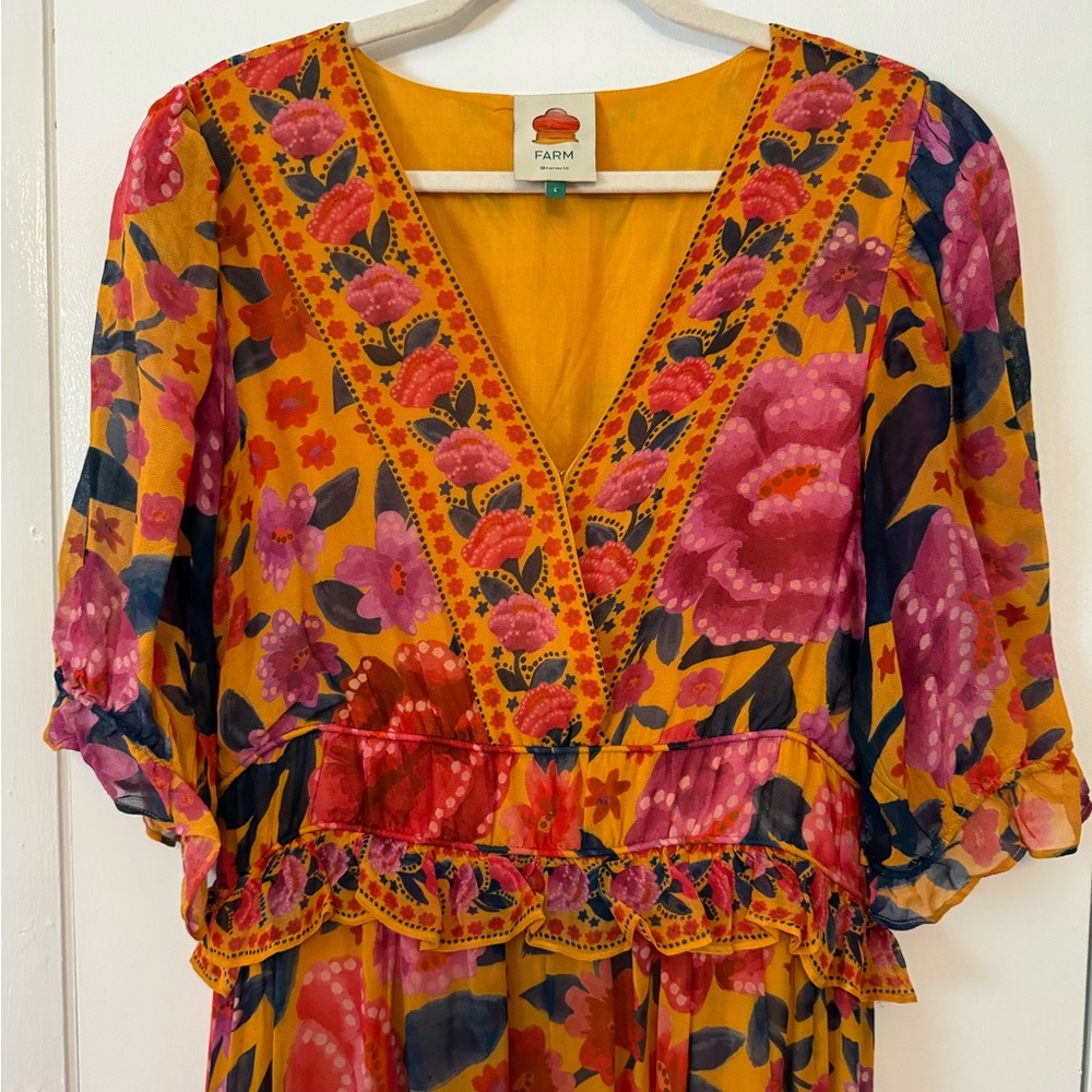 FARM Rio Yellow Floral Dream Maxi Size L